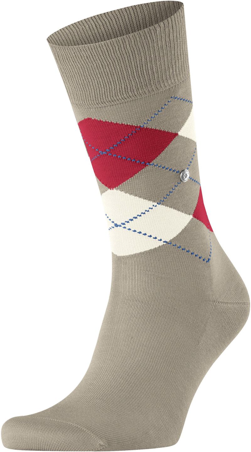 Burlington Manchester Socken Kariert Beige 4182 - Größe 40-46 günstig online kaufen