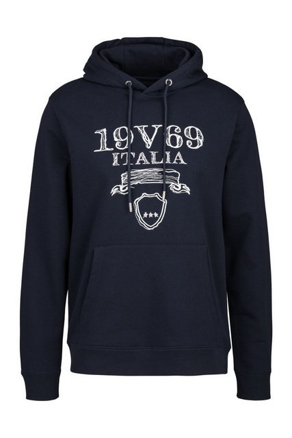 19V69 ITALIA Hoodie MATTEO SHATTERED mit großem Front-Print und Kängurutasc günstig online kaufen