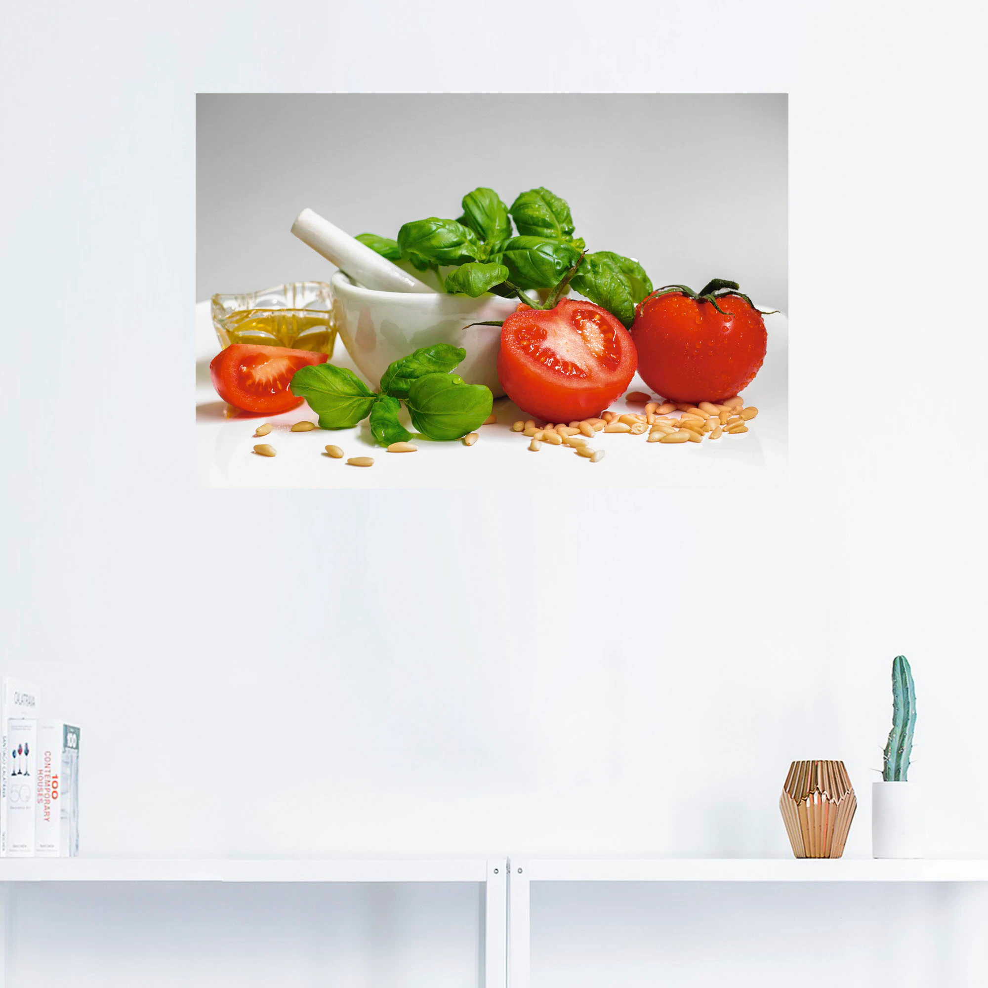Artland Wandbild »Bereit für Pesto«, Lebensmittel, (1 St.), als Leinwandbil günstig online kaufen