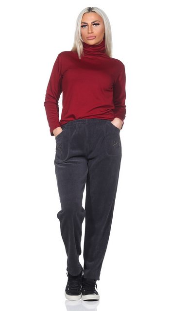 Cherry Berry Cordhose Damen Cordhose Kurzgröße Stoffhose bqueme Schlupfhose günstig online kaufen