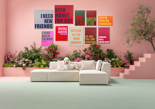 Kare Design Bild mit Rahmen »Gerahmtes Bild Need Money 80x80cm« günstig online kaufen