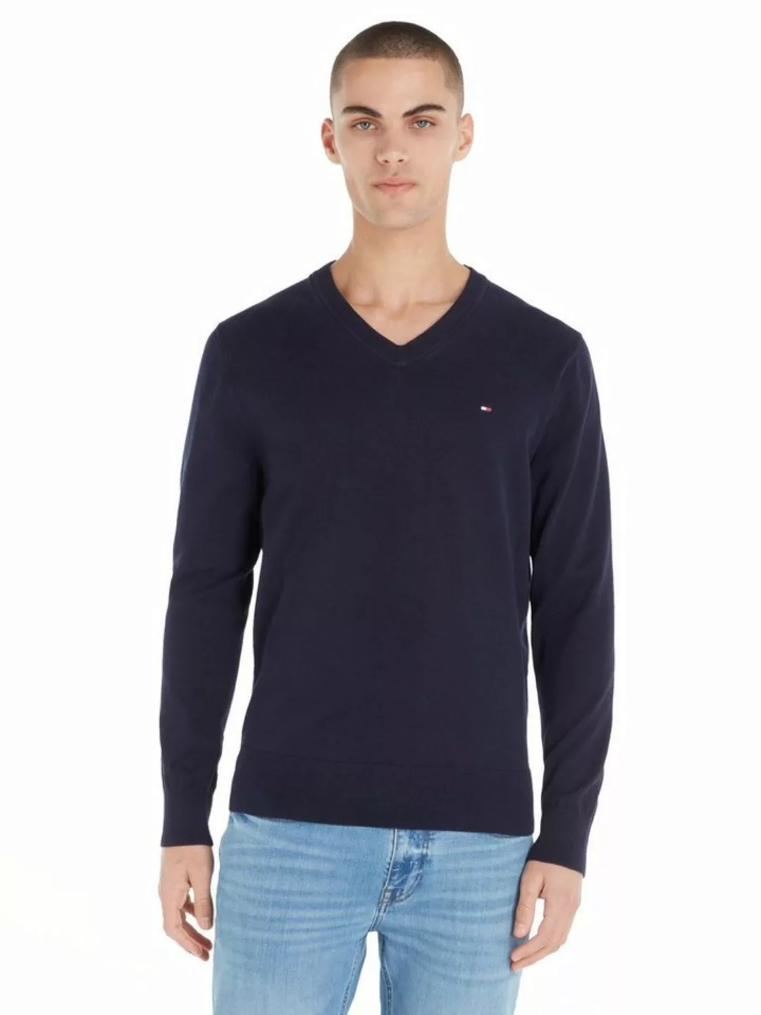 Tommy Hilfiger V-Ausschnitt-Pullover 1985 V NECK SWEATER günstig online kaufen