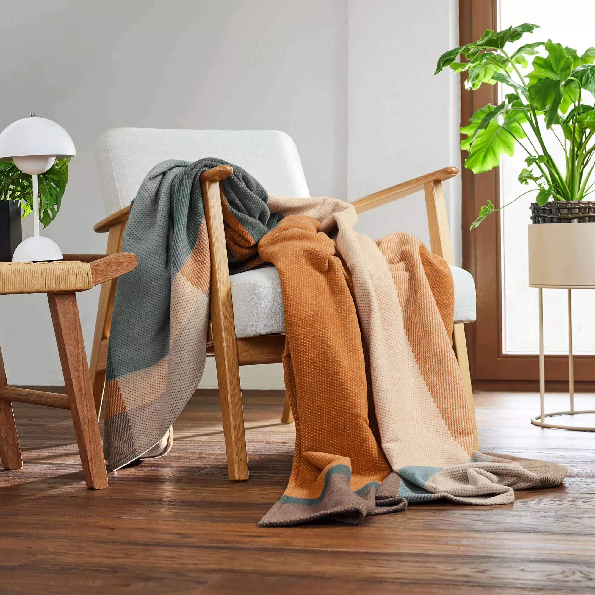 IBENA Wohndecke »Jacquard Decke Zelino GOTS«, im Karo-Design günstig online kaufen