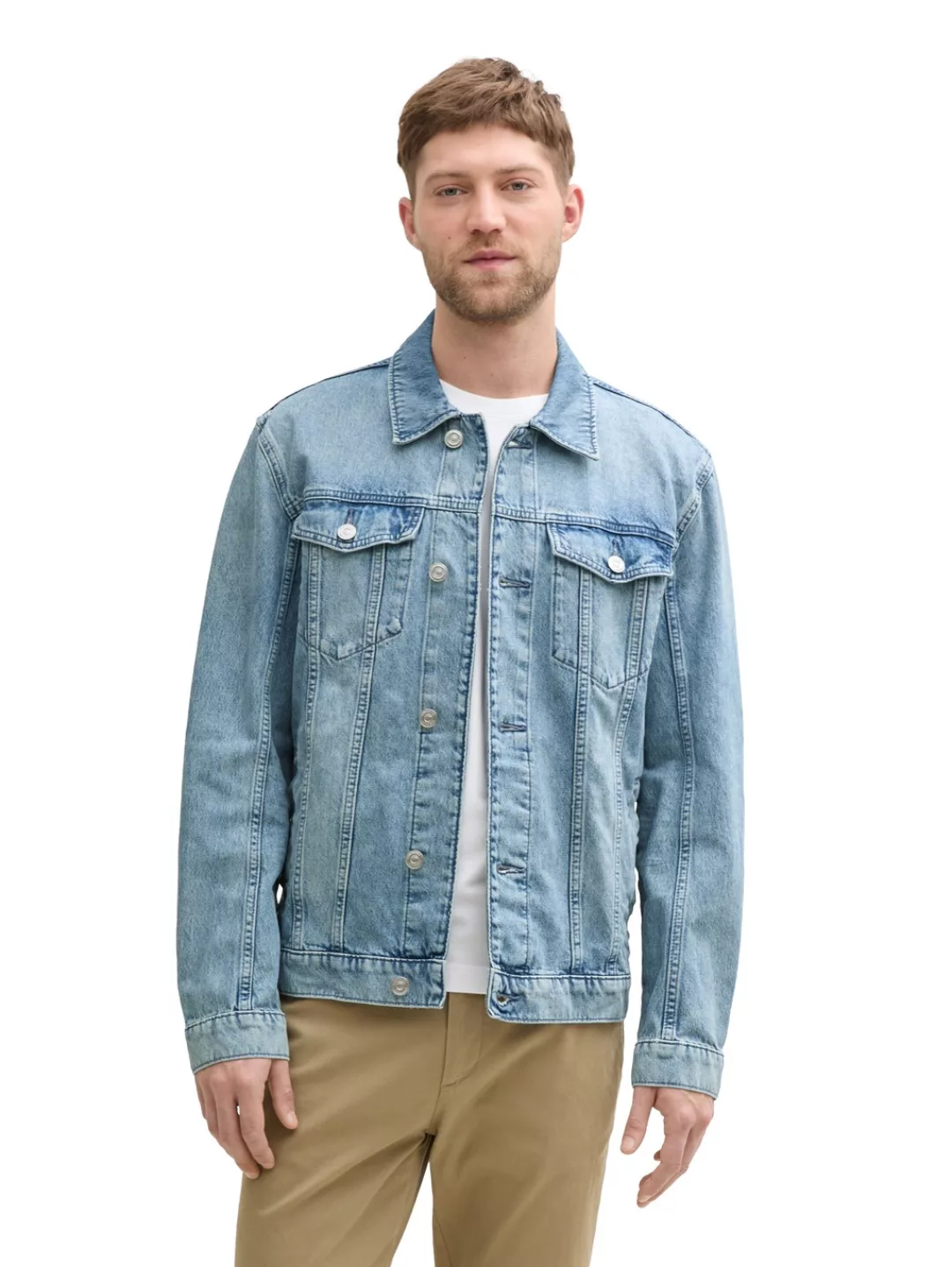 TOM TAILOR Jeansjacke, ohne Kapuze, mit Reverskragen günstig online kaufen