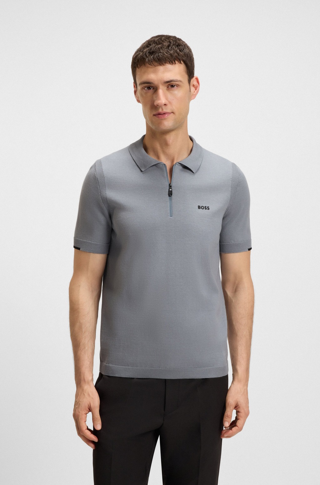 BOSS GREEN Kurzarmpullover "K Ever-X PS", mit Perforierungen zur Belüftung günstig online kaufen