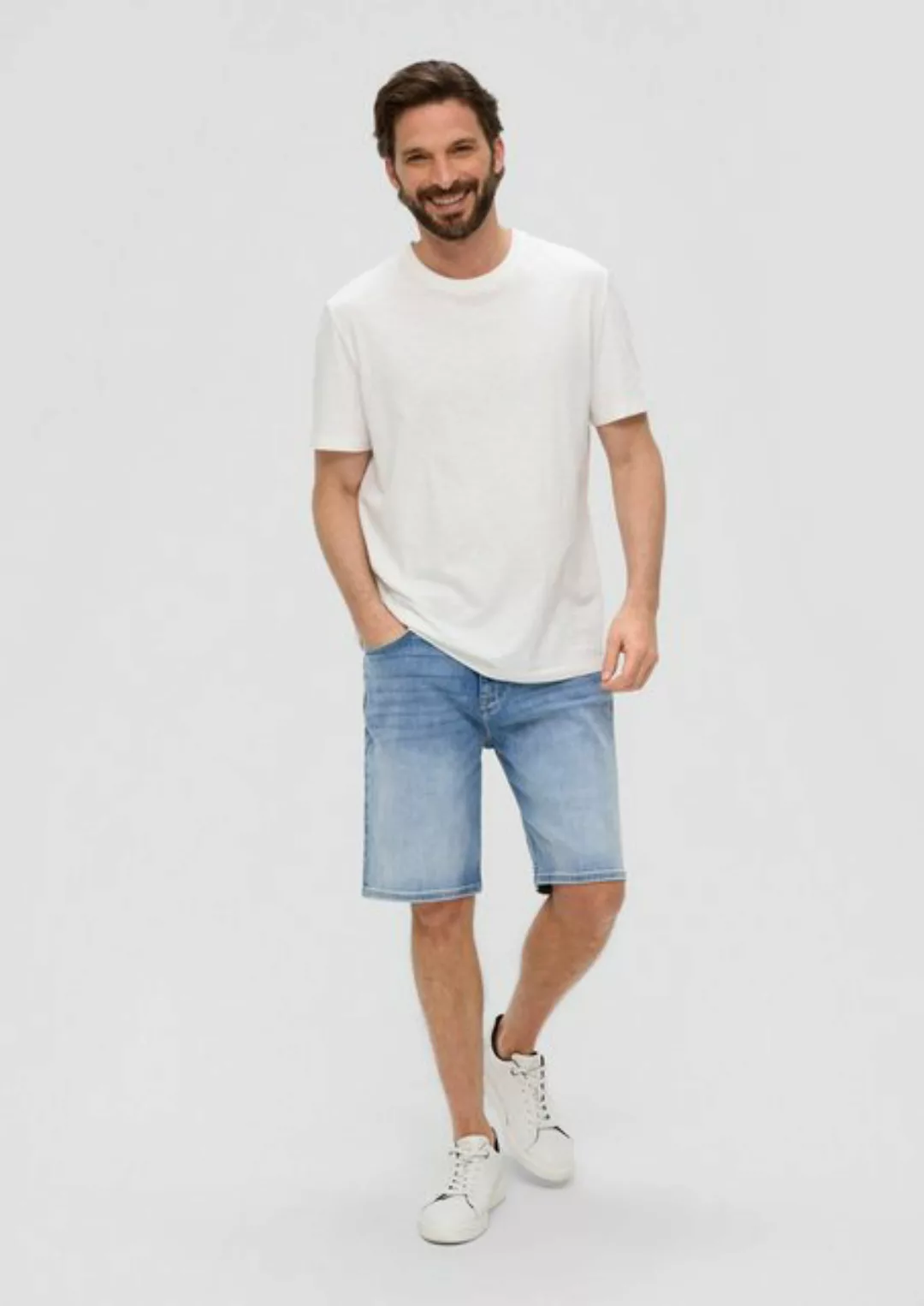 s.Oliver Stoffhose Short Jeans / Regular fit / Mid rise / Straight leg Wasc günstig online kaufen
