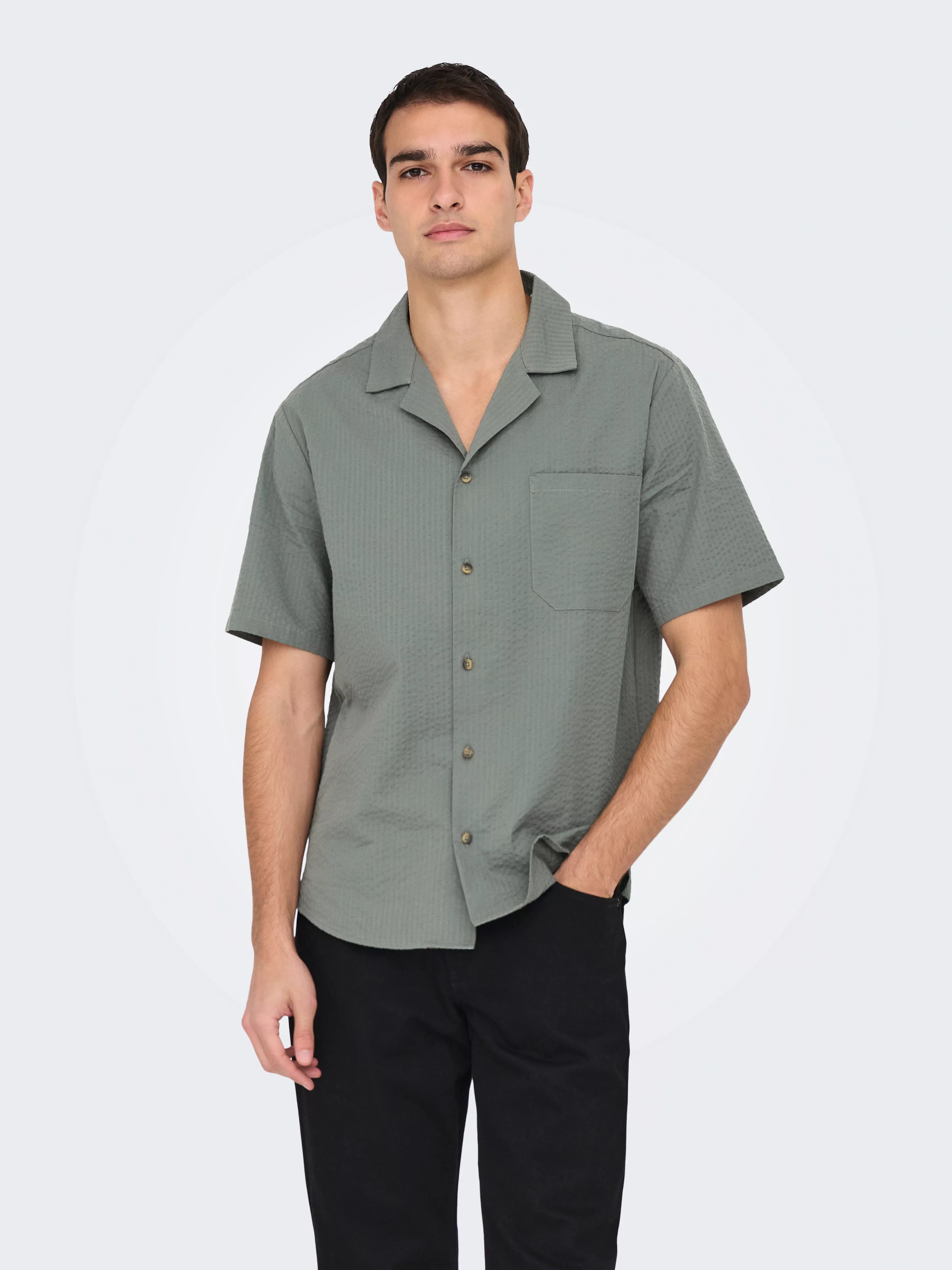 ONLY & SONS Kurzarmhemd "ONSEYE RESORT SEERS 0009 SHIRT NOOS" günstig online kaufen