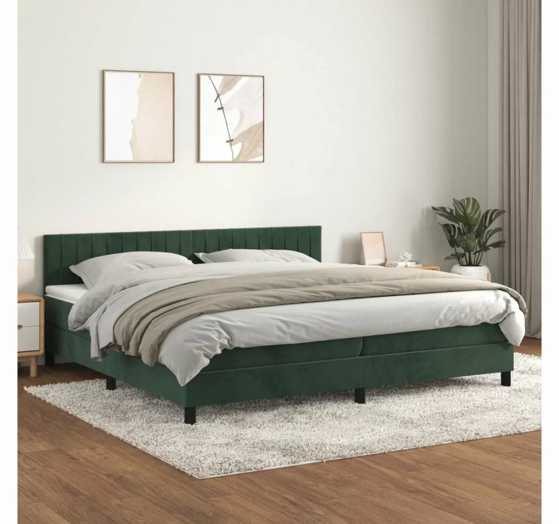 vidaXL Boxspringbett Bett Boxspringbett mit Matratze Samt (200 x 200 cm, Gr günstig online kaufen