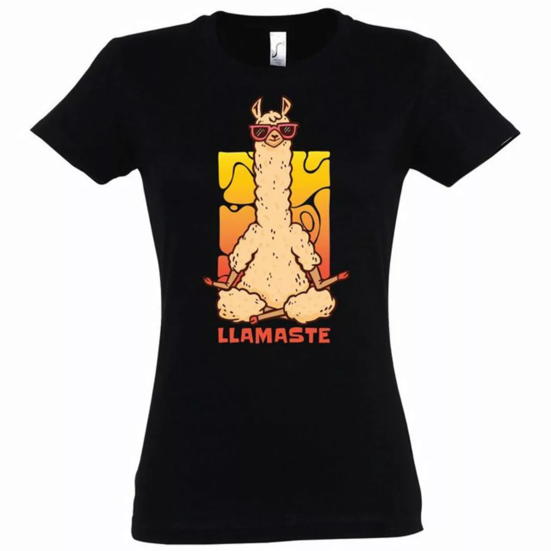 Youth Designz T-Shirt Lamaste Meditate Damen Shirt Mit modischem Print günstig online kaufen