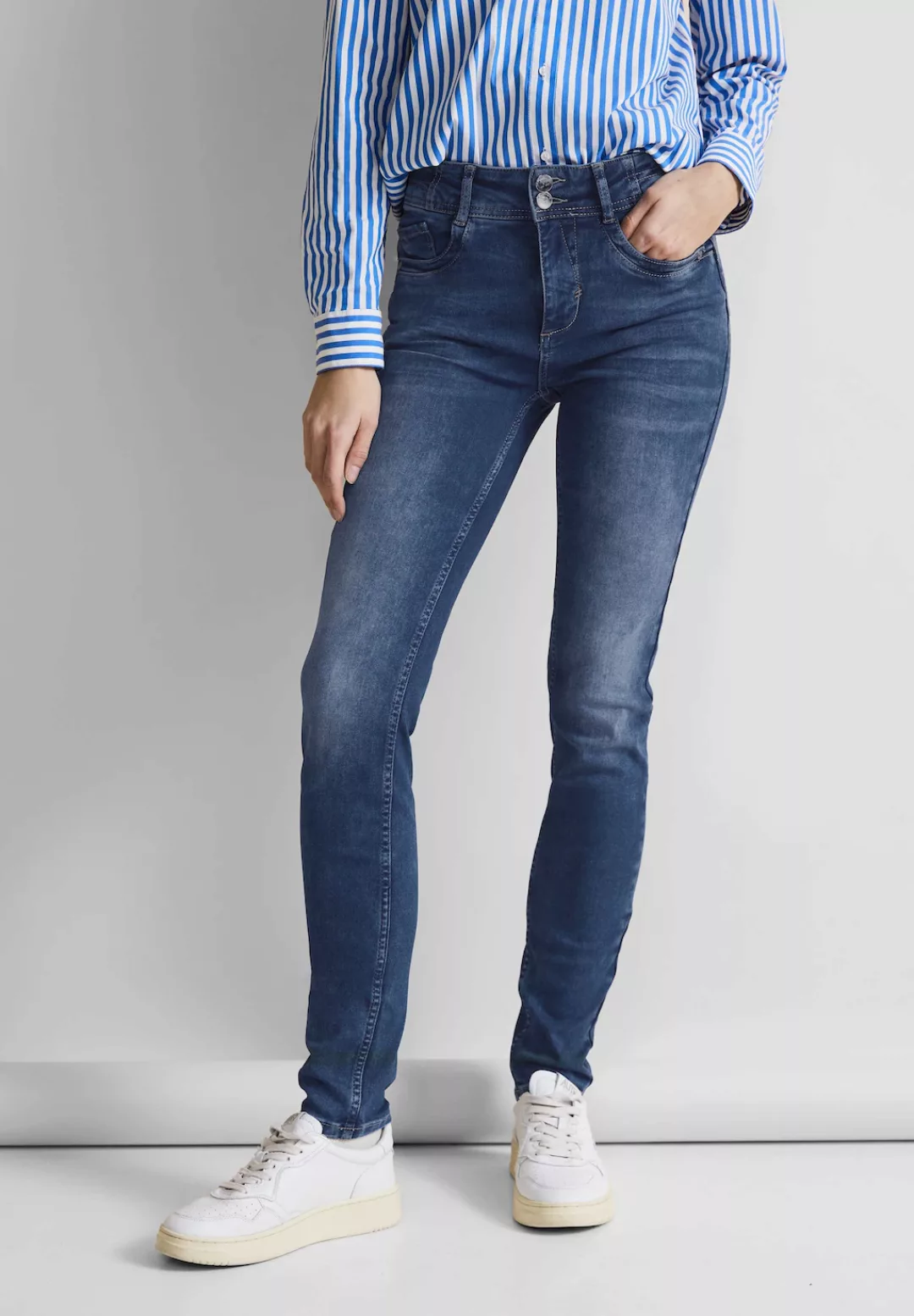 STREET ONE Slim-fit-Jeans QR York mit Stretch günstig online kaufen