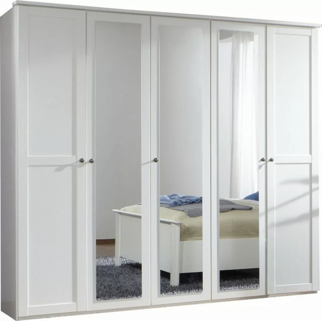 freiraum Kleiderschrank Chalet (BxHxT: 225x210x58 cm) in WEISS mit 5 Türen günstig online kaufen