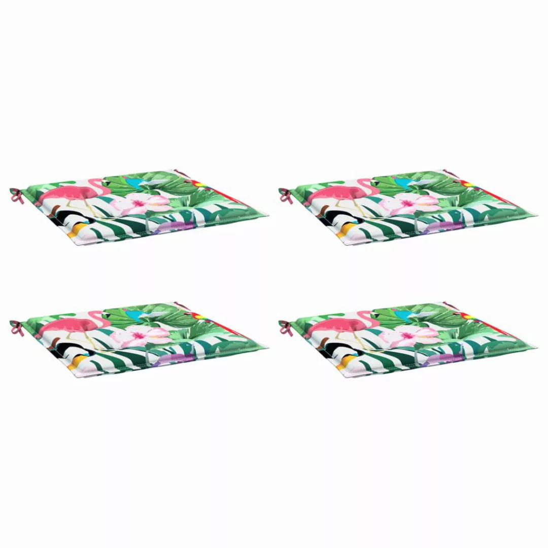 vidaXL Sitzauflage Gartenstuhl-Kissen 4 Stk. Mehrfarbig günstig online kaufen