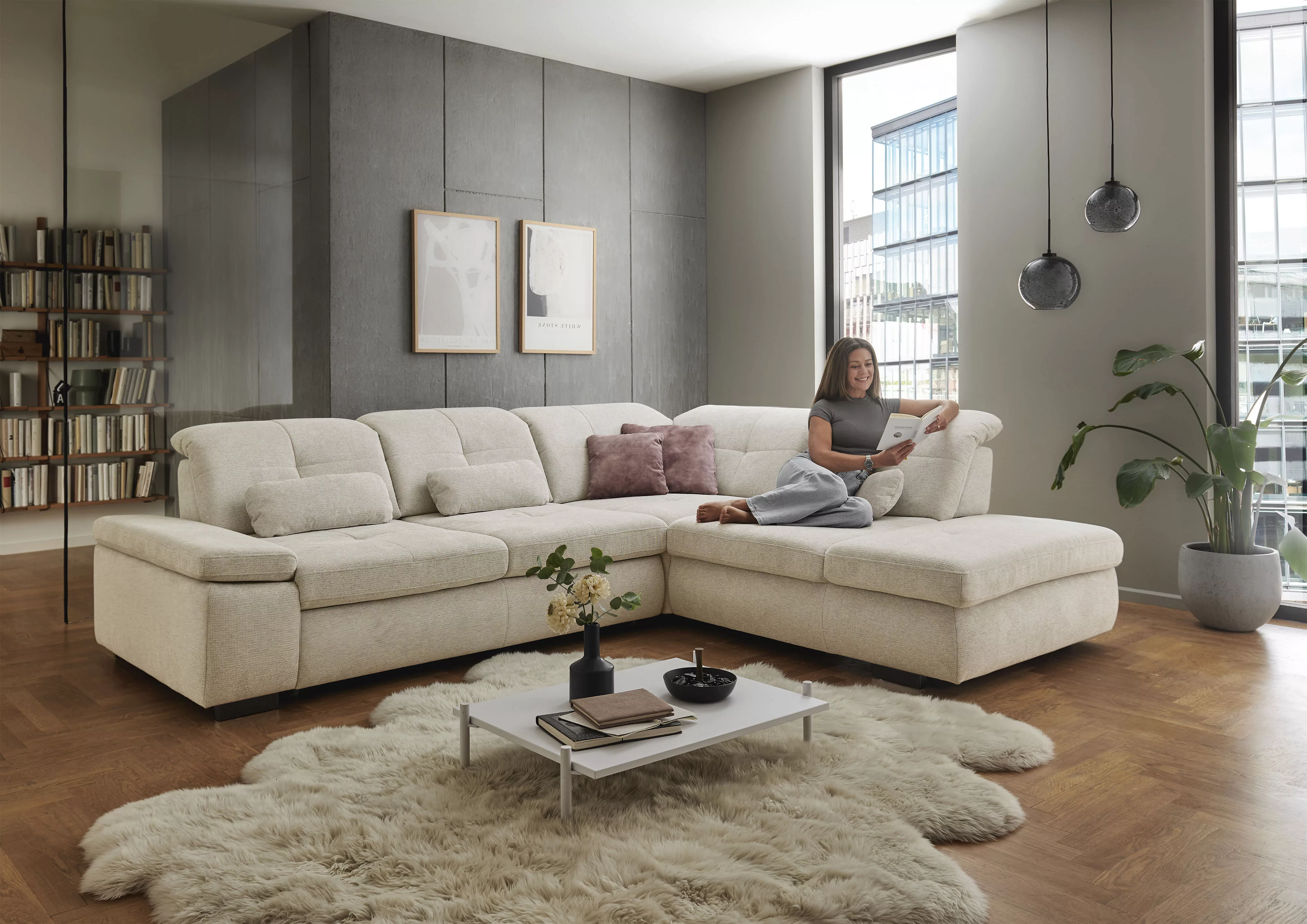 Die PlanBar Ecksofa "MP-IN16012 L-Form mit Federkern-Polsterung", inkl. Sit günstig online kaufen
