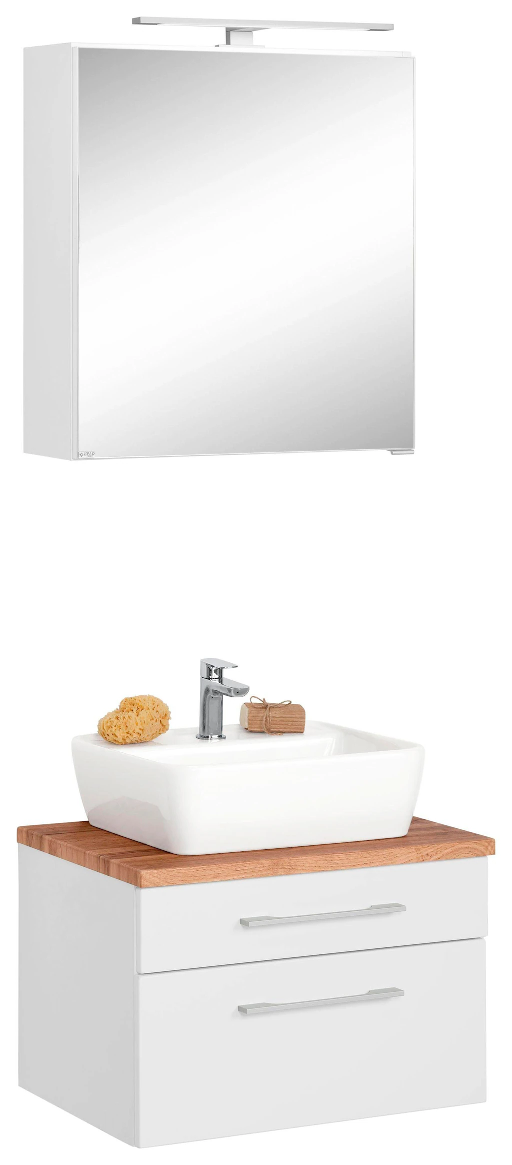 HELD MÖBEL Badmöbel-Set "Davos", (2 St.), Spiegelschrank Breite 60 cm, mit günstig online kaufen