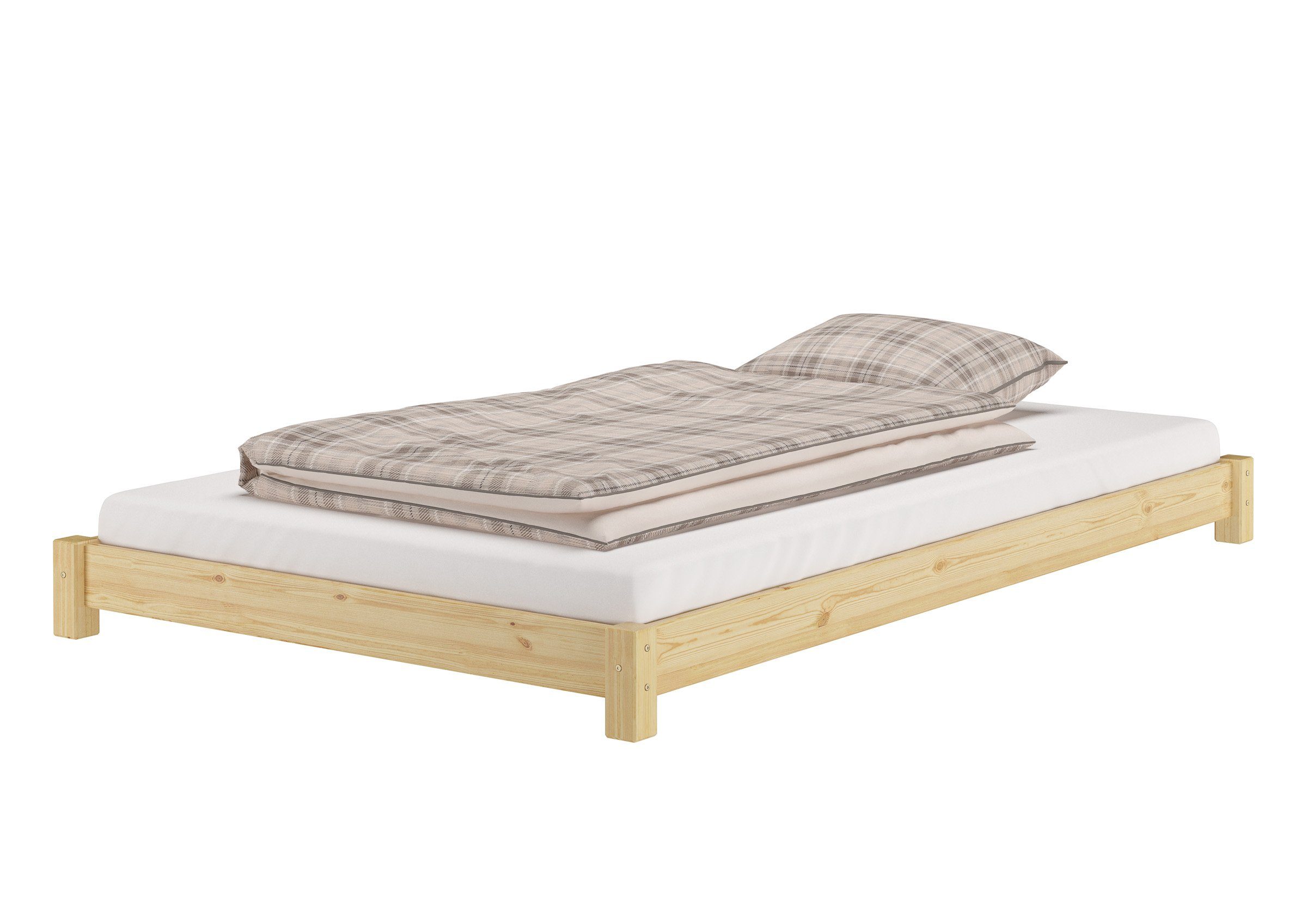ERST-HOLZ Bett Breites Flaches Futonbett Einzelbett günstig online kaufen