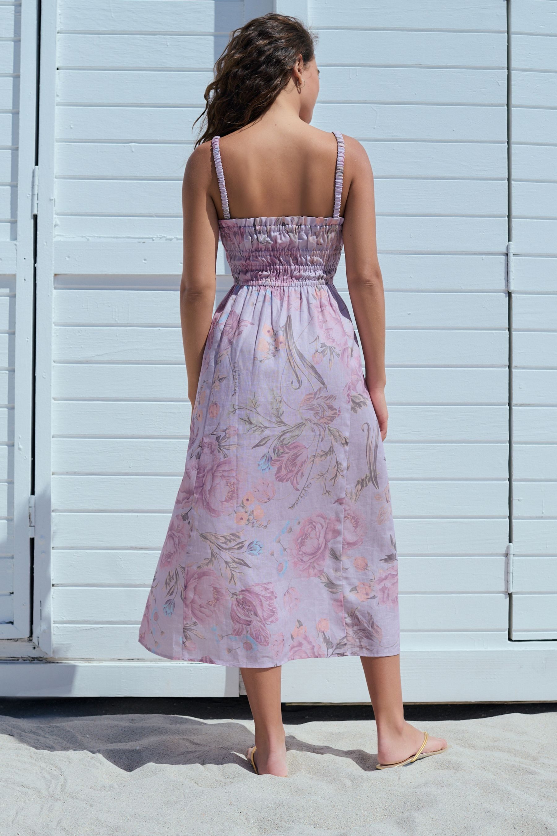 Next Midikleid Midikleid aus 100 % Leinen günstig online kaufen