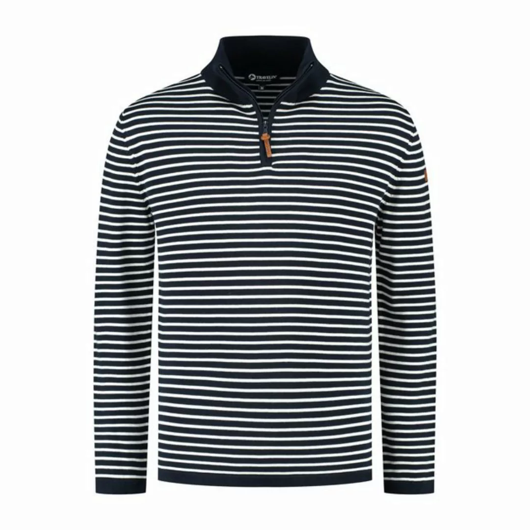 Travelin' Strickpullover Travelin' Jumper Nacka Men Navy/White M günstig online kaufen