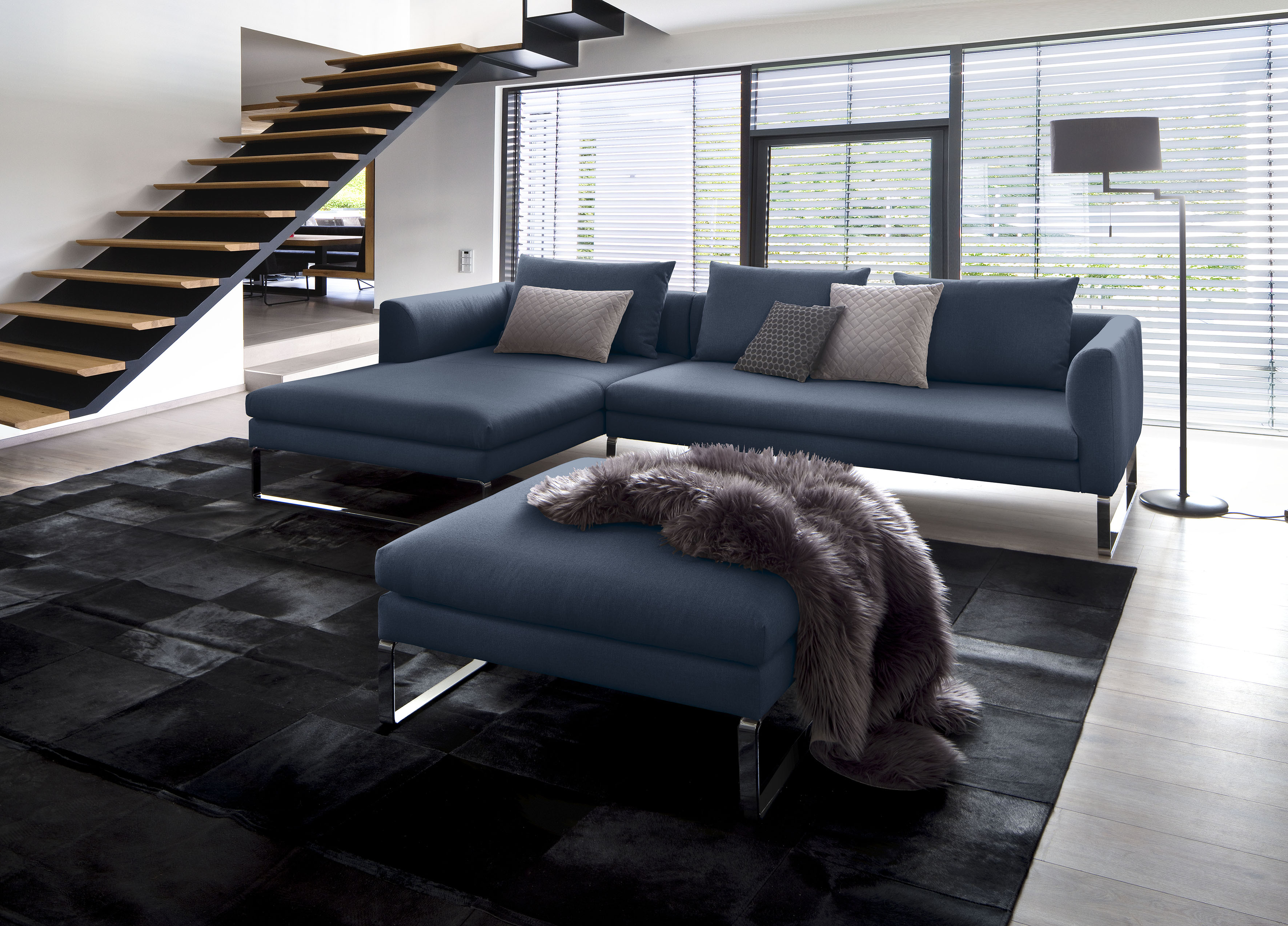 3C Candy Ecksofa "Avola modern elegantes Designsofa mit Bügelfuß, L-Form", günstig online kaufen