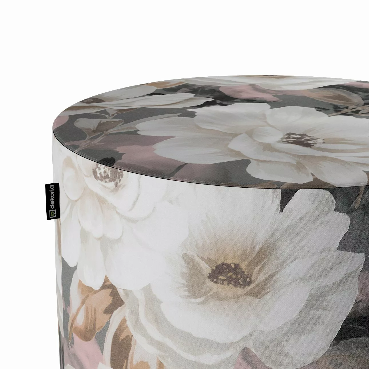 Pouf Barrel, grau-rosa, ø40 cm x 40 cm, Gardenia (142-13) günstig online kaufen