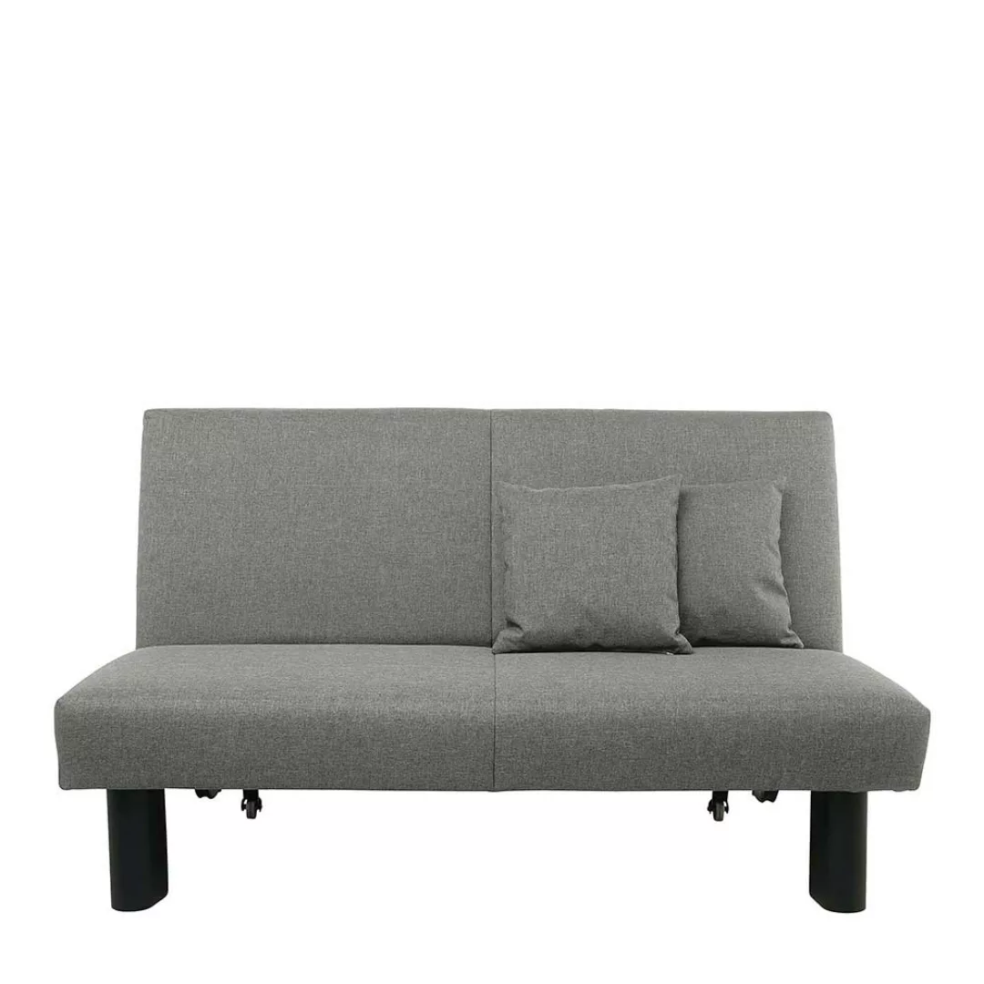 Liegesofa hellgrau in modernem Design Untergestell aus Metall günstig online kaufen