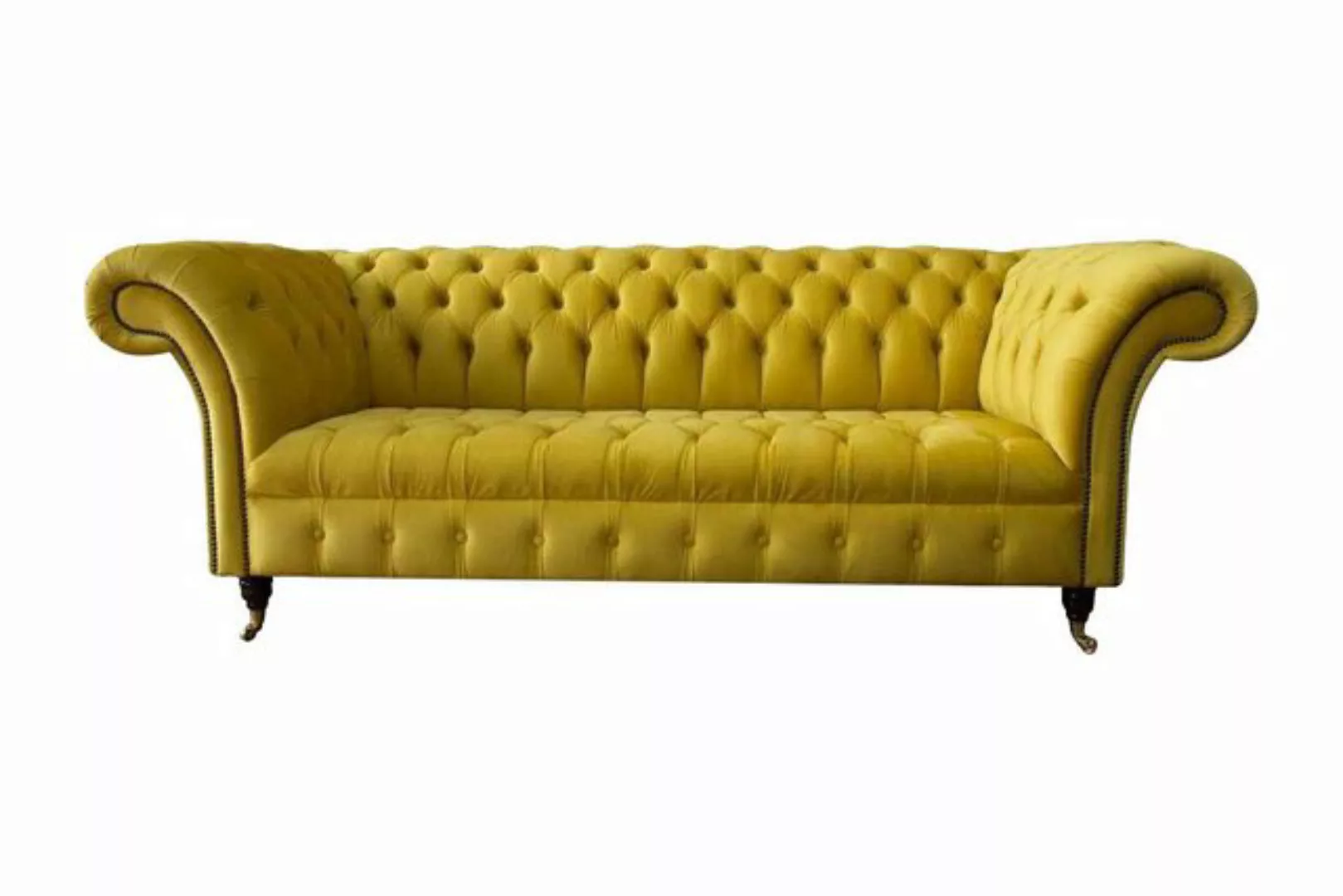 JVmoebel Sofa Chesterfield 3 Sitzer Polster Couch Stil Couchen Textil Stoff günstig online kaufen