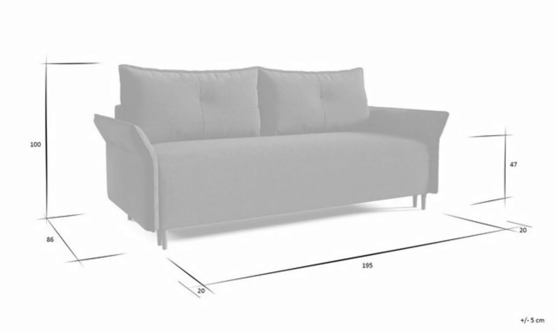 moebelfaktor Schlafsofa 3-Sitzer Aston, mit Ausklappfunktion günstig online kaufen