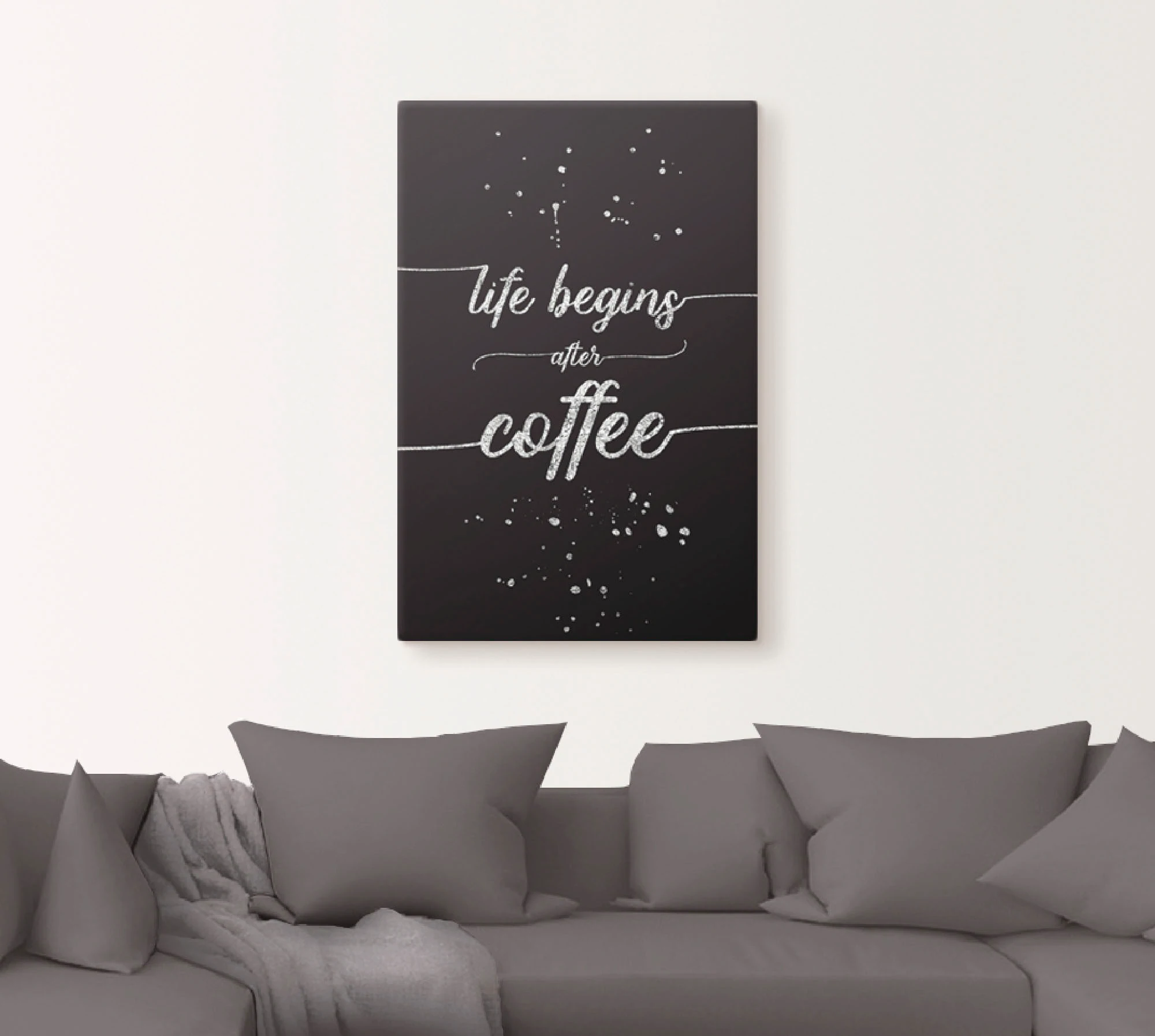 Artland Wandbild "Leben beginnt nach dem Kaffee", Sprüche & Texte, (1 St.), günstig online kaufen