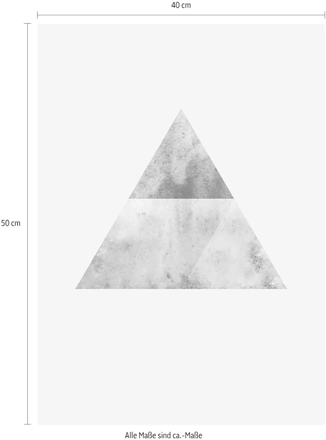 Komar Poster »Triangles Top Red«, Formen-Kunst, (1 St.) günstig online kaufen