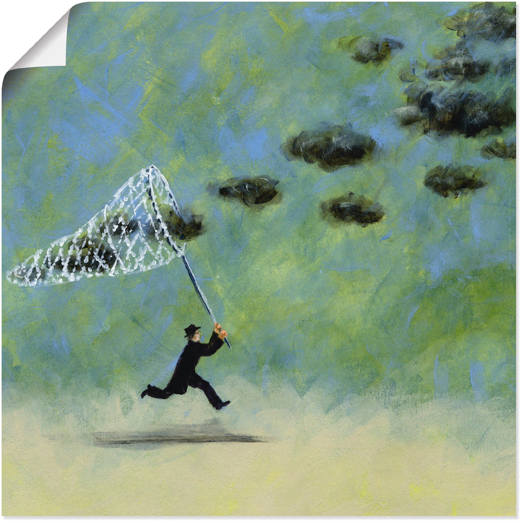 Artland Wandbild »Wolkenfänger«, Mann, (1 St.), als Leinwandbild, Poster, W günstig online kaufen