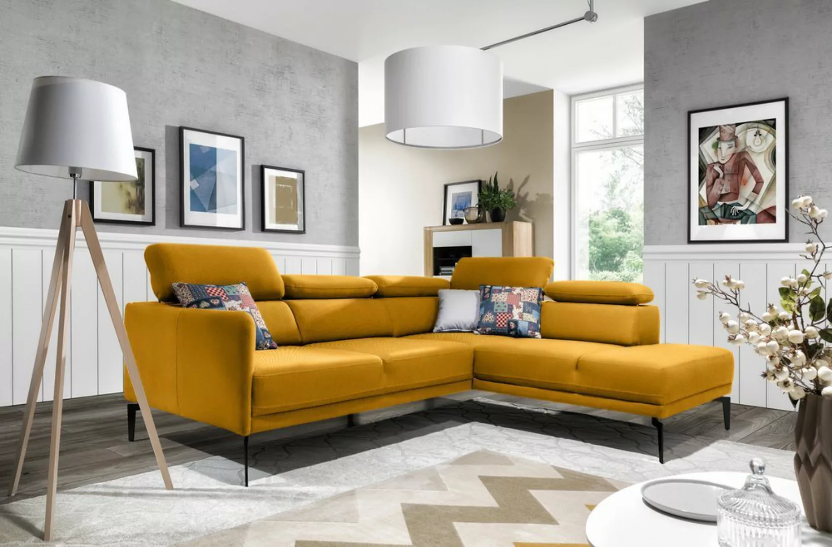 Stylefy Ecksofa Sallent, L-Form, Eckcouch, Kopfteilverstellung günstig online kaufen