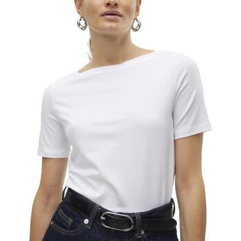 Vero Moda T-Shirt Basic Stretch T-Shirt mit U-Boot-Ausschnitt VMPANDA VMPAN günstig online kaufen