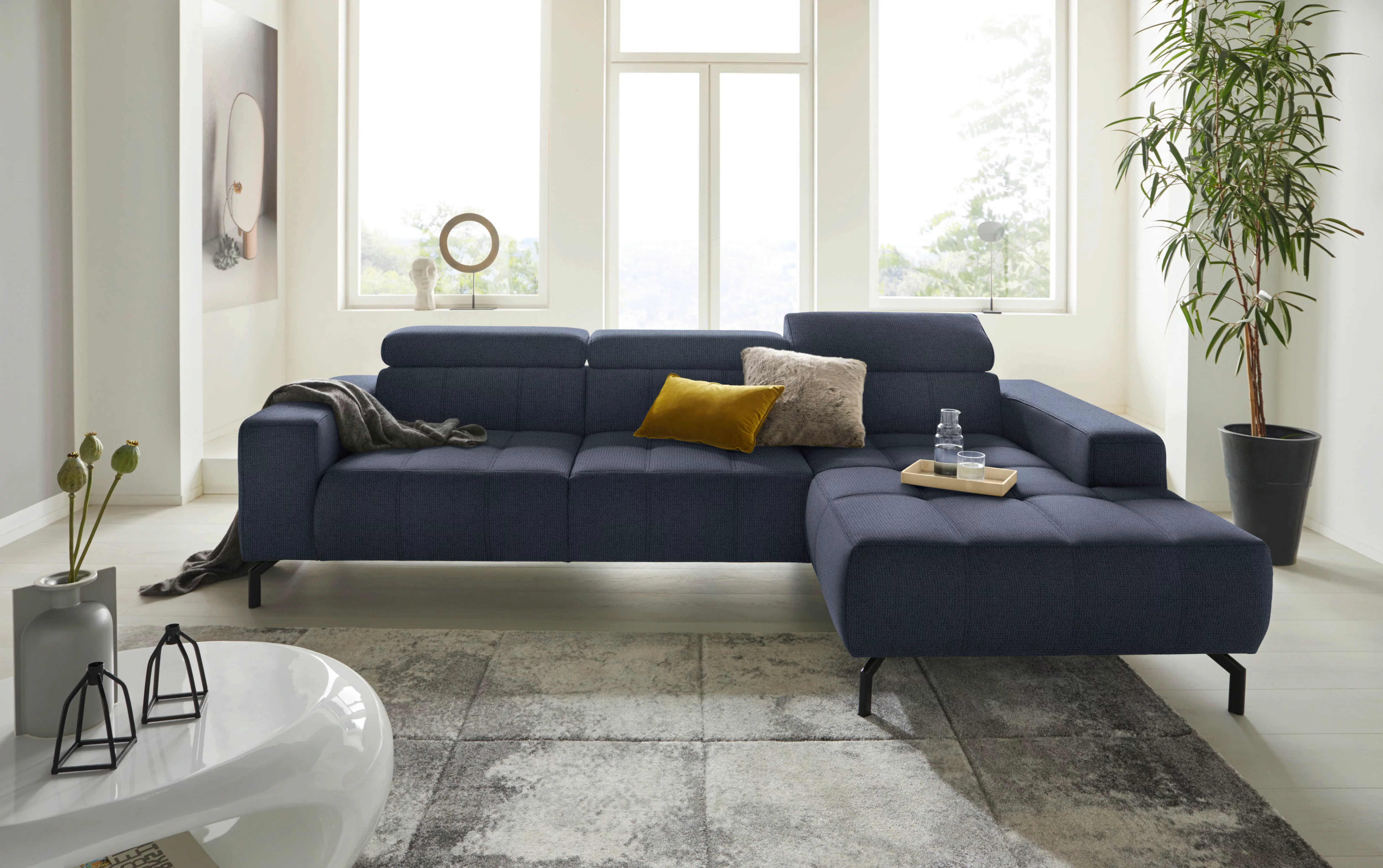 DOMO collection Ecksofa "Cunelli tolle Sitznähte als Designelement, fester günstig online kaufen