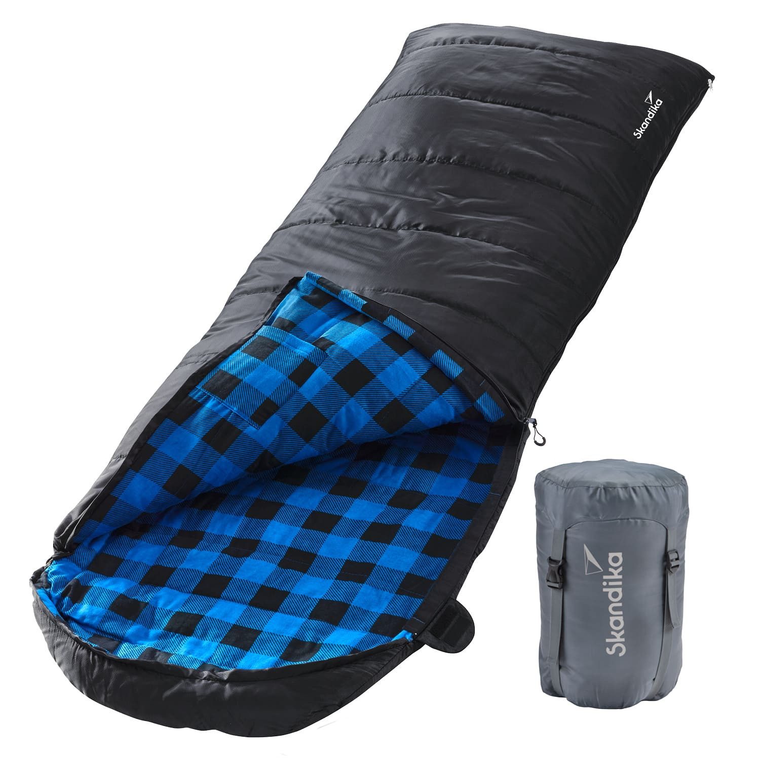 Skandika Deckenschlafsack Dundee Flanell, Reißverschluss links, günstig online kaufen