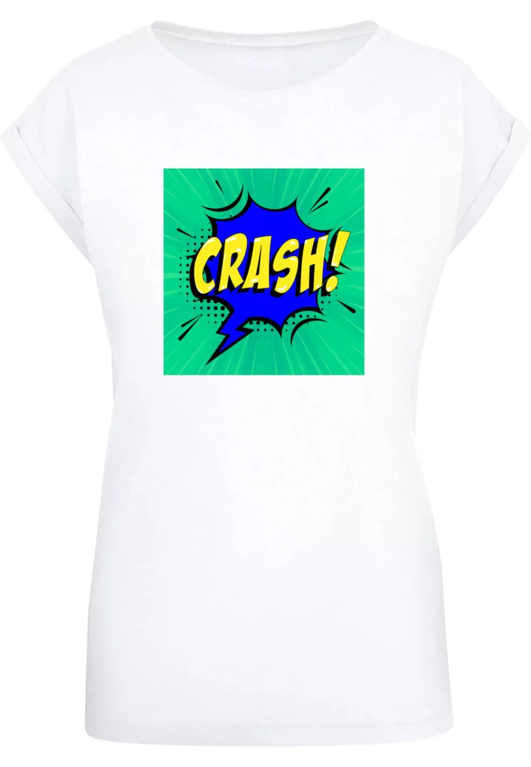 Merchcode T-Shirt "Merchcode Damen Ladies CRASH Comic Extended Shoulder Tee günstig online kaufen