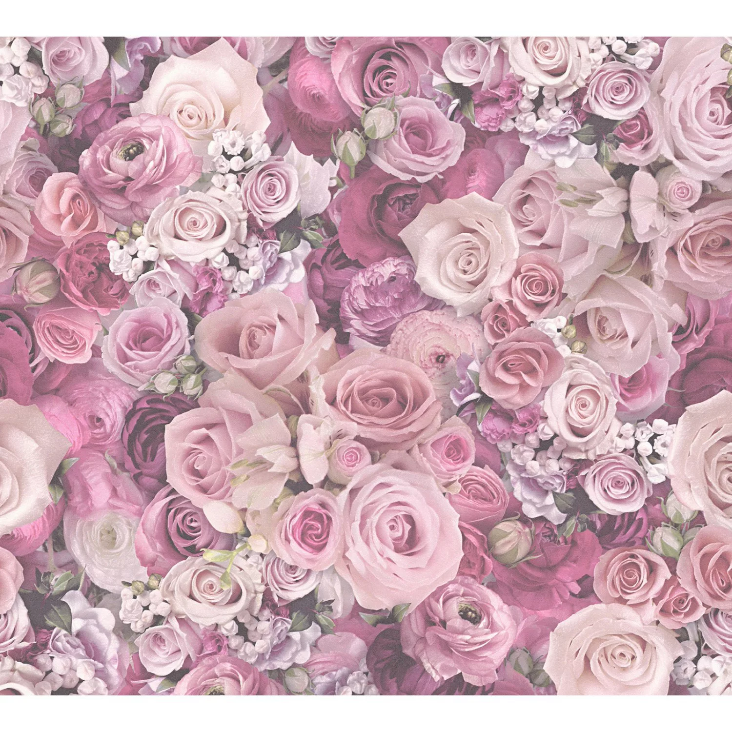Bricoflor Rosen Tapete in Rosa Pink Romantisches Tapeten Panel für Schlafzi günstig online kaufen