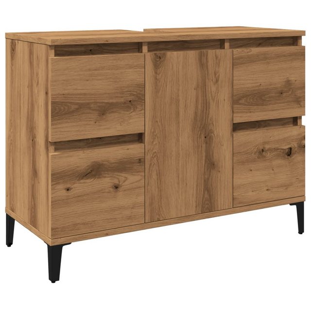 vidaXL Badezimmerspiegelschrank Waschbeckenunterschrank Artisan-Eiche 80x33 günstig online kaufen