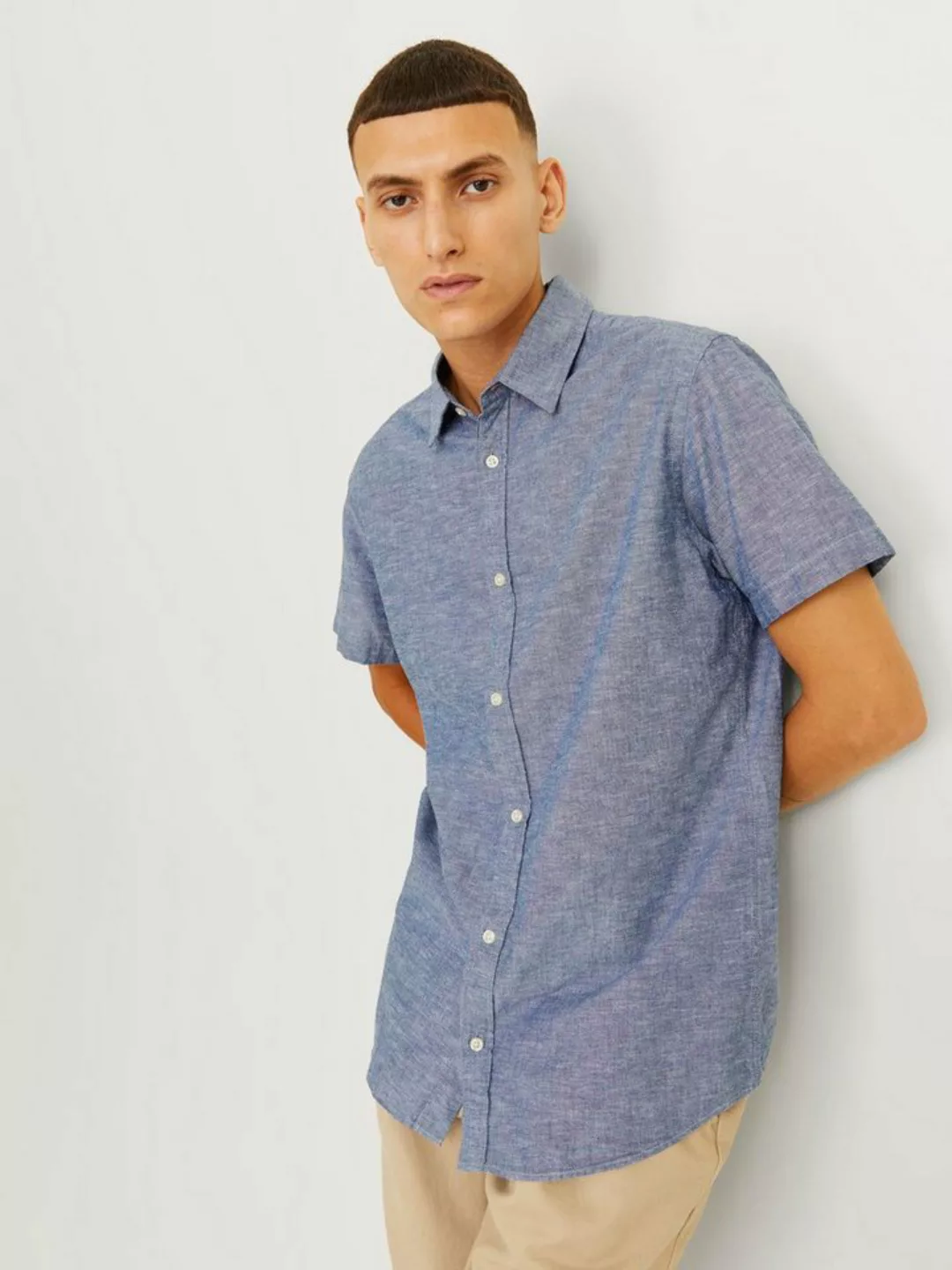 Jack & Jones Kurzarmhemd JJELINEN BLEND SHIRT SS SN günstig online kaufen