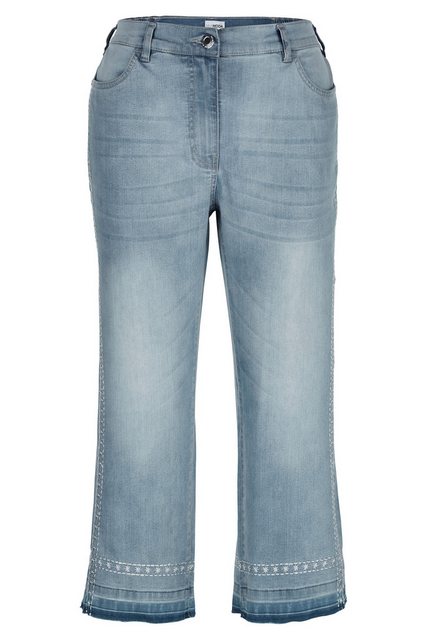 MIAMODA 5-Pocket-Jeans 3/4-Jeans Slim Fit Stickereien 5-Pocket günstig online kaufen