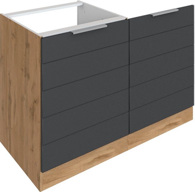 KOCHSTATION Spülenschrank "KS-Luhe", 120 cm breit, hochwertige MDF-Fronten günstig online kaufen