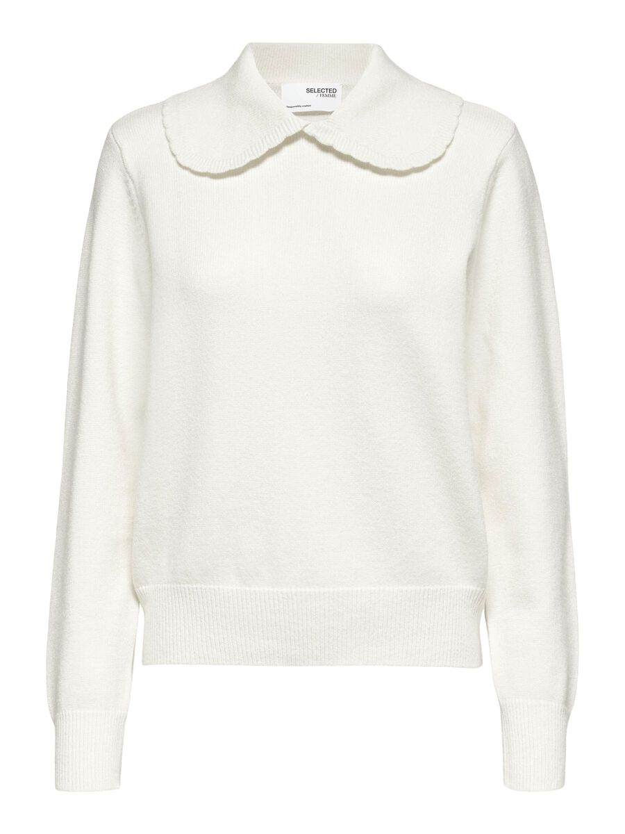 SELECTED Langarm- Strickpullover Damen White günstig online kaufen