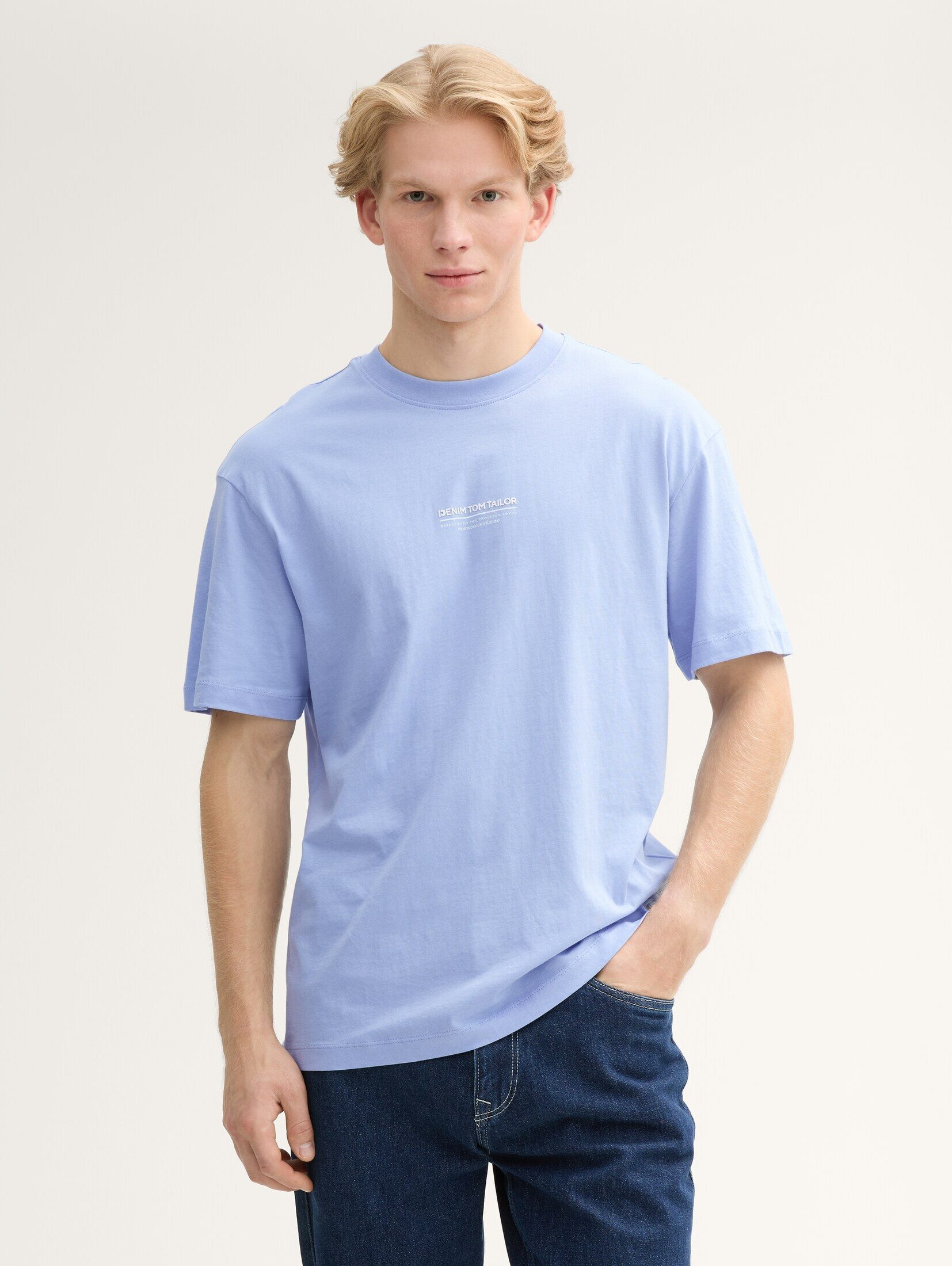 TOM TAILOR Denim T-Shirt, mit Marken-Frontprint günstig online kaufen