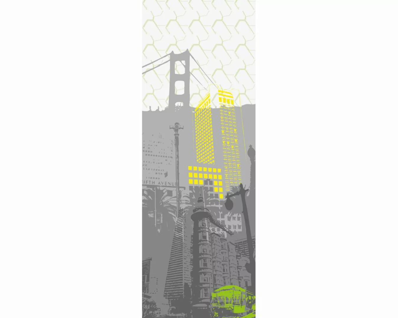 Dekopanel "San Francisco" 1,00x2,80 m / Strukturvlies Klassik günstig online kaufen