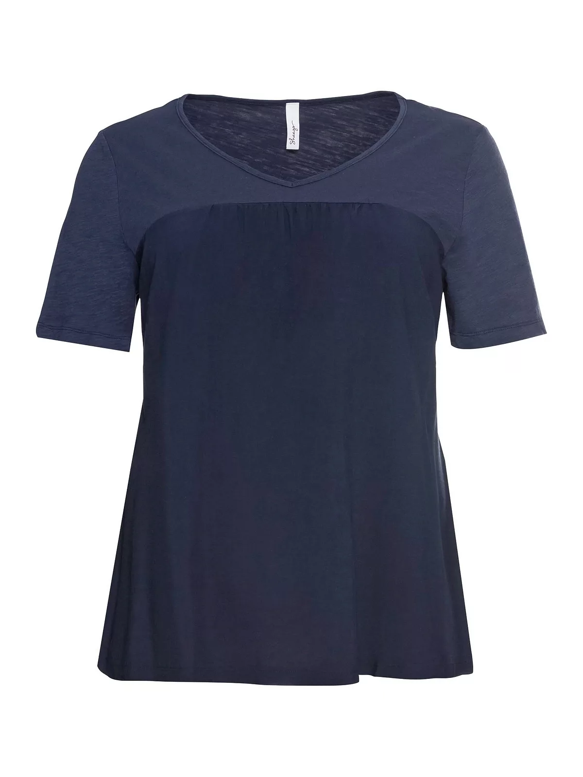 Sheego T-Shirt "Große Größen", im Materialmix, in A-Linie günstig online kaufen