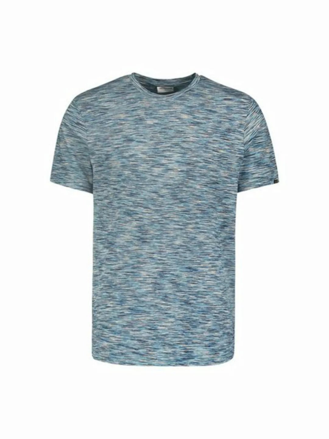 NO EXCESS T-Shirt - sommerliches Melange T-Shirt - kurzarm Shirt Herren Bas günstig online kaufen