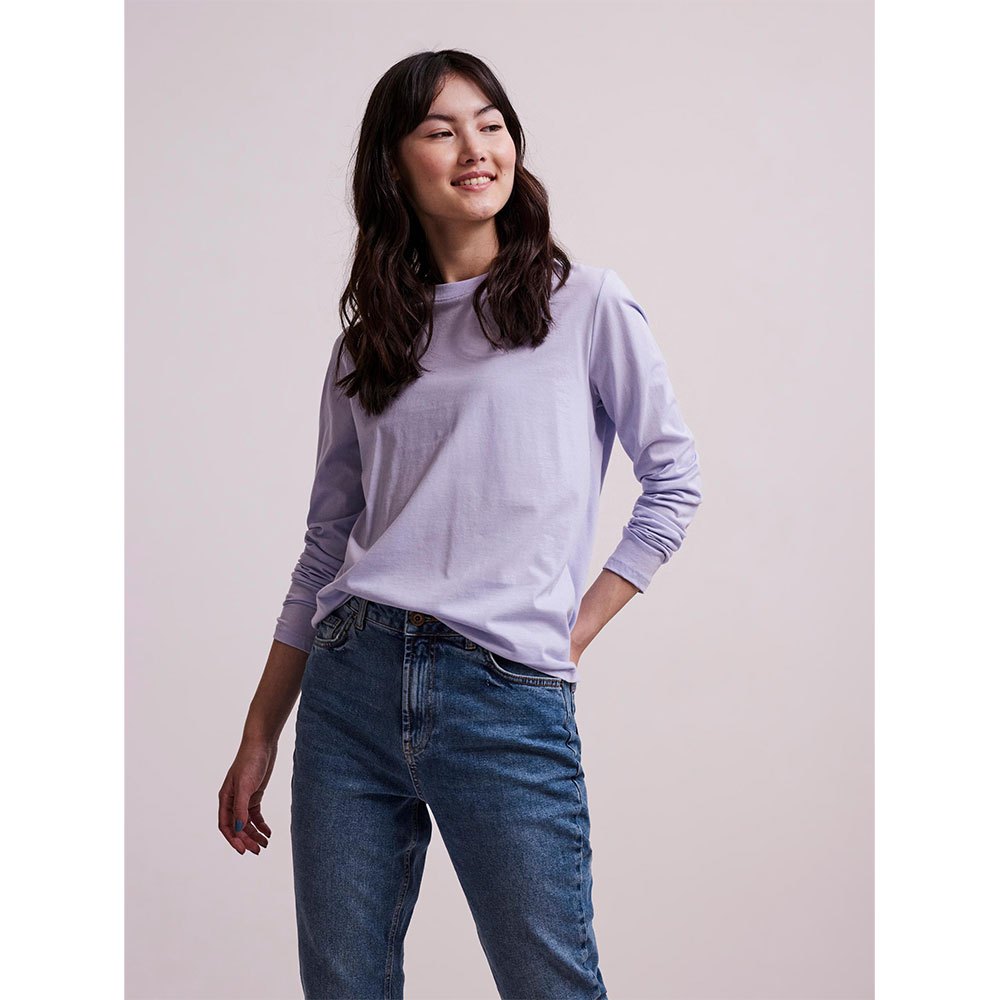 Pieces Ria Solid Langarm T-shirt XL Purple Heather günstig online kaufen