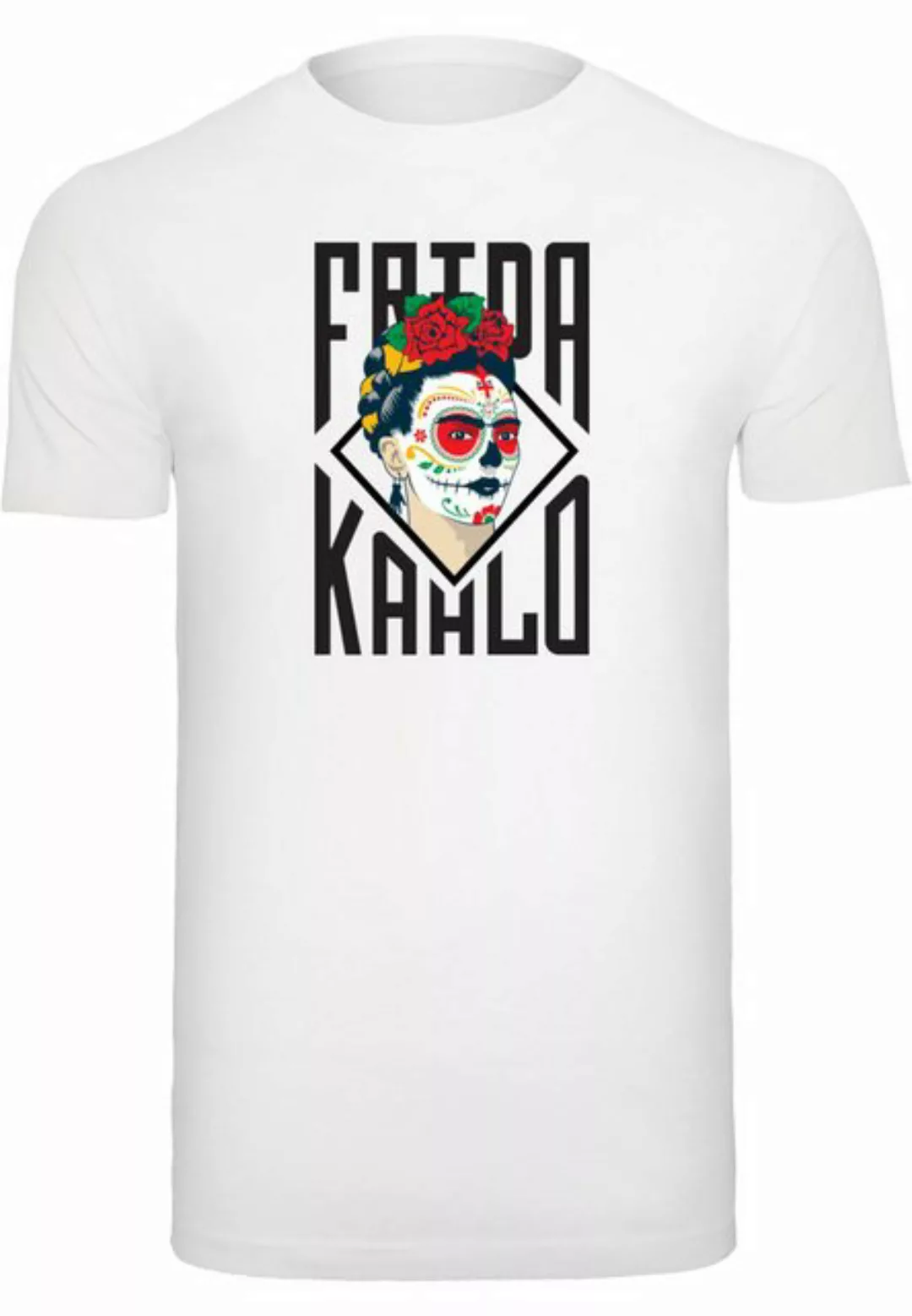 Merchcode T-Shirt Merchcode Herren Frida Kahlo - Lettering T-Shirt Round Ne günstig online kaufen