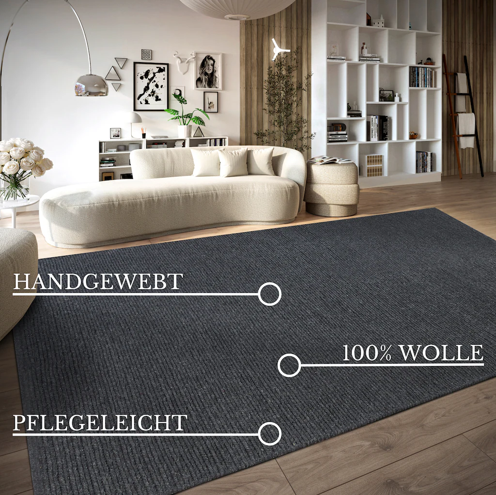 Villeroy & Boch Teppich »Francois«, rechteckig, Handgewebt, Wolle, Natur, W günstig online kaufen