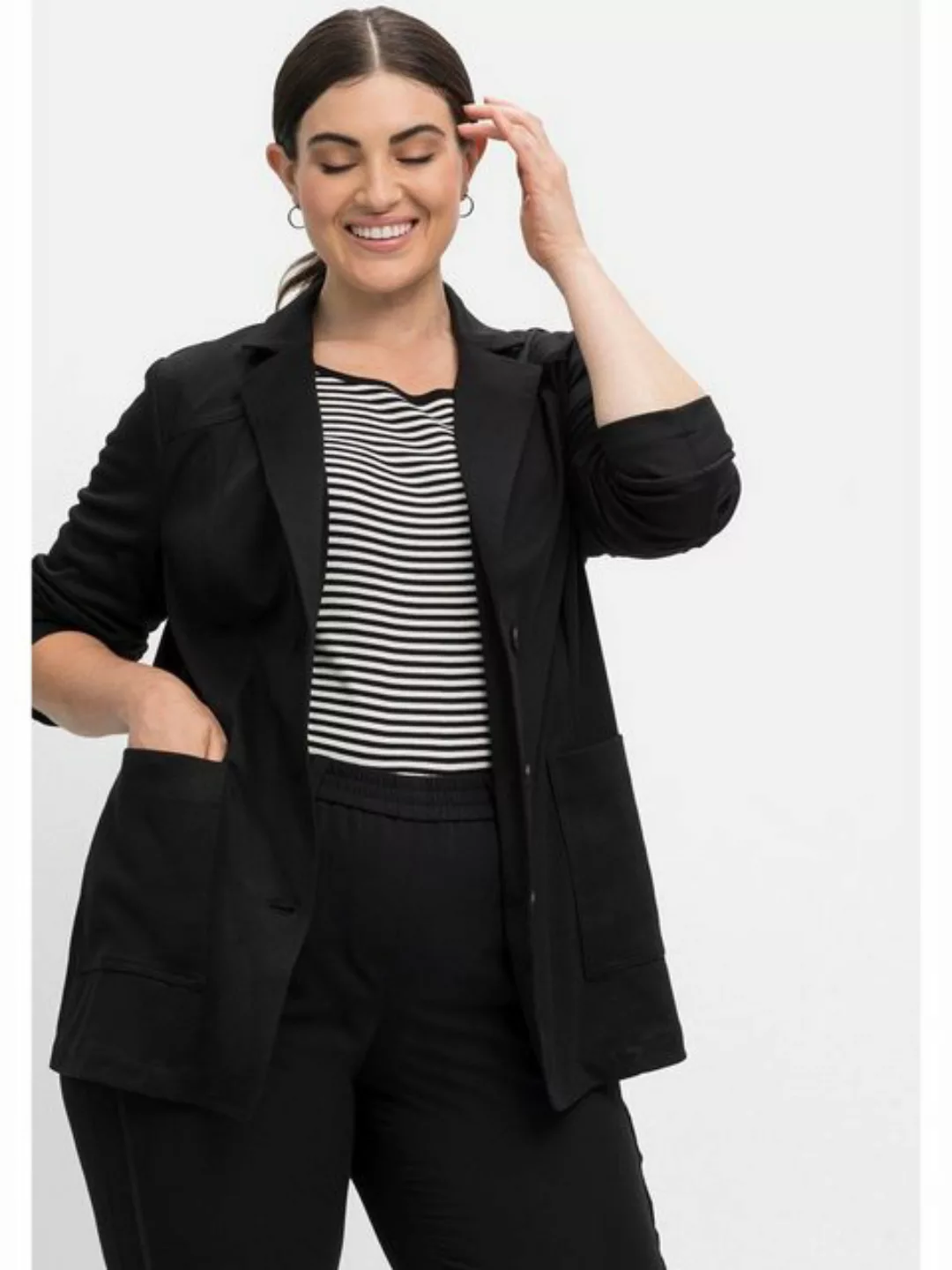 Sheego Jackenblazer "Große Größen", mit Reverskragen, leicht tailliert günstig online kaufen