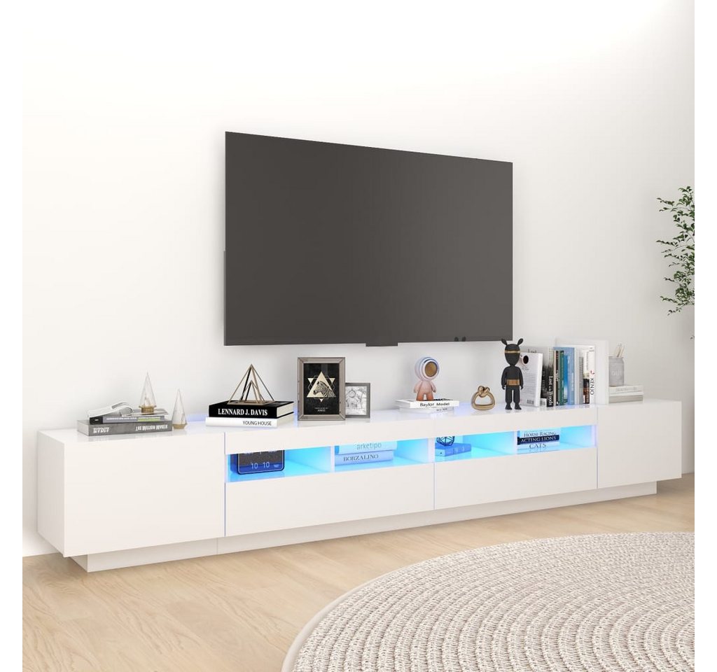 vidaXL TV-Schrank TV-Schrank mit LED Leuchten Weiß 260x35x40 cm Lowboard günstig online kaufen