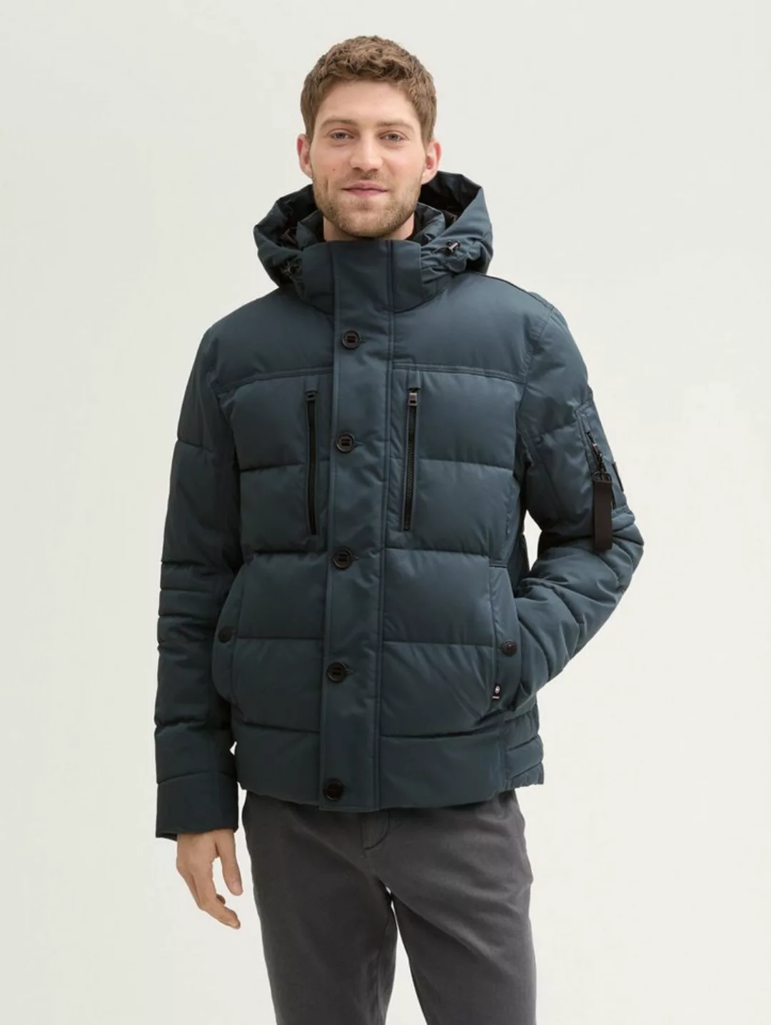 TOM TAILOR Winterjacke Pufferjacke mit abnehmbarer Kapuze günstig online kaufen